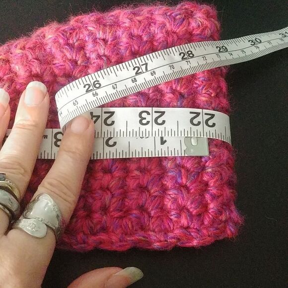 Just in! Handmade Crocheted Contoured Unisex Headband/Earwarmer Pink/Multi - Picture 7 of 8